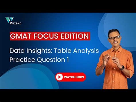 Basics and Solved Examples for Table Analysis Video Lecture - Data ...