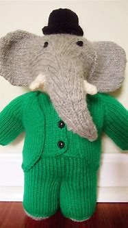 Image result for Knitting Pattern for Babar Elephant