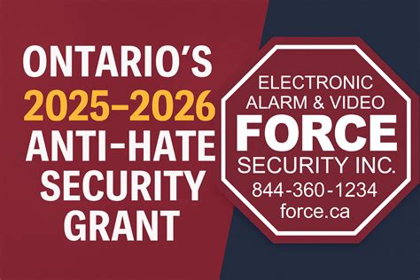 Ontario’s 2025–2026 Anti-Hate Security Grant - Force Security