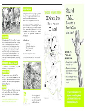 Fillable Online peoriazoo Zoo Run Run Brochure 2015.pdf - Peoria Zoo ...