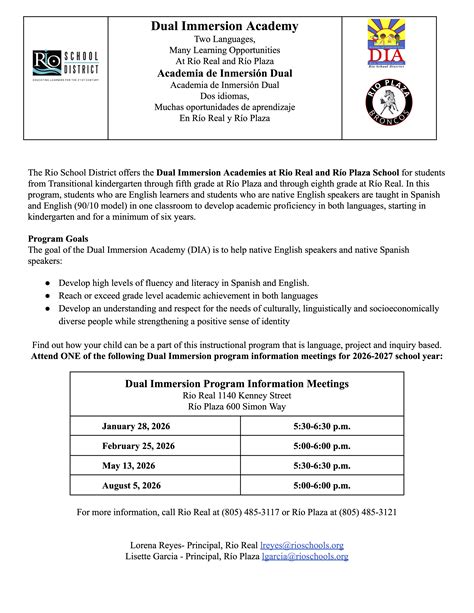 Rio Real Dual Immersion Academy - Home