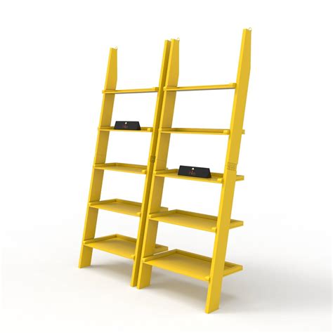 Buy Leaning Bookcase Ladder and Room Organizer Engineered Wood Wall ...