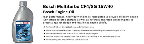 Bosch F002H23726 Multiturbo 15W 40 API CF4/SG Engine Oil for Cars (0.5 ...
