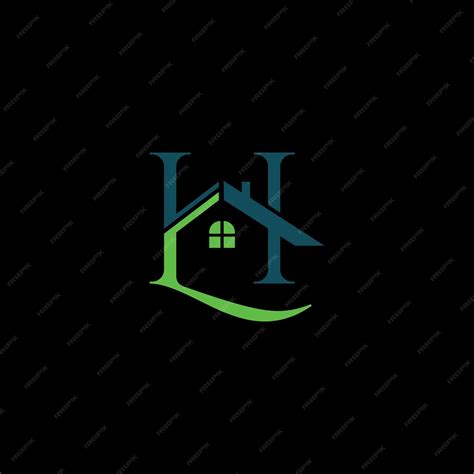 Logotipo e ícone da LH Real Estate Letra Vector de ícone do logotipo LH ...