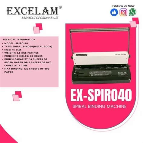 Spiral Binding Machine - Excelam Spiral Binding Machine Trader ...