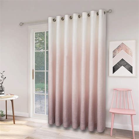 Buy Central Park Ombre Semi Sheer Door Curtain 100 Extra Wide Linen ...