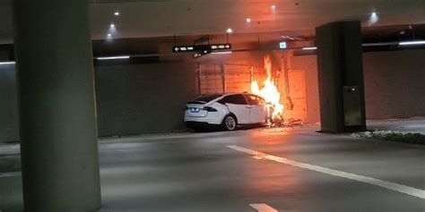 特斯拉Model X被曝“失控”加速撞墙起火 副驾车主当场身亡_凤凰网