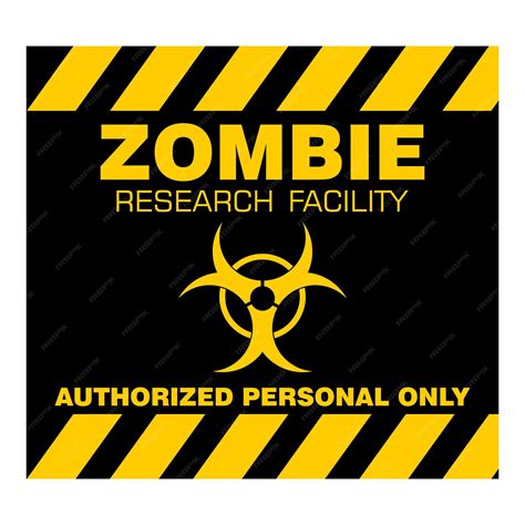 Premium Vector | Danger zombie virus sign vector