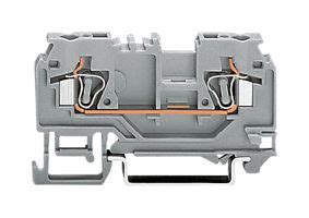 880-901 WAGO, DIN Rail Mount Terminal Block, 2 Ways, 28 AWG | element14 ...