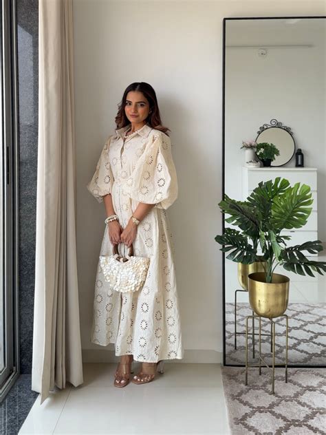 Hakoba Cotton Midi Dress