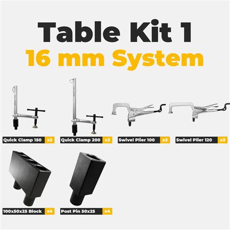 Table Kit 1 - 16 mm System
