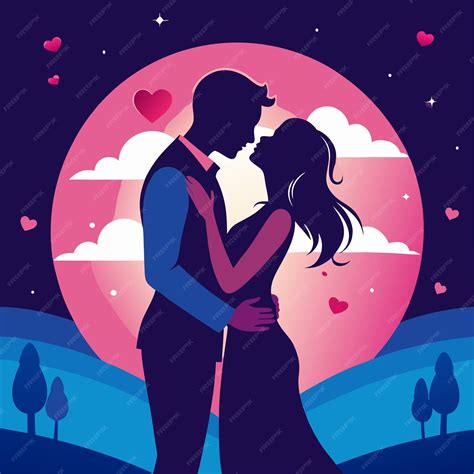 Romantic Couple Hugging and Kissing Chocolate Clip Art Vector Design ...