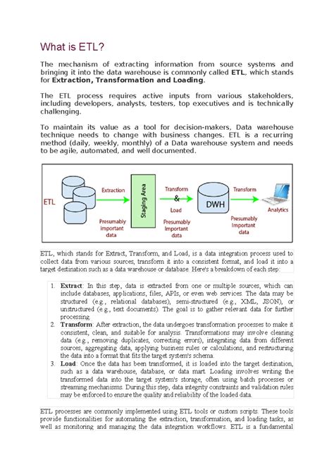 Etl - What is ETL? The mechanism of extracting information from source ...