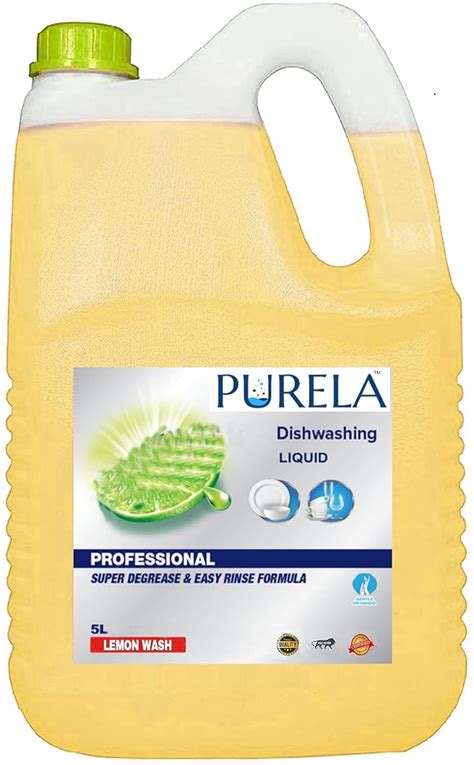 Purela Dishwash Liquid Gel Lemon Can Jar, With Lemon Fragrance, Leaves ...
