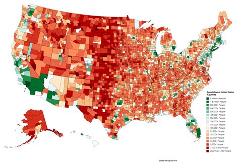 Population of United States Counties {6,900x4,690} [OC] : r/MapPorn