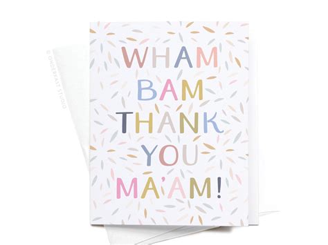 Wham bam thank you ma am – Artofit