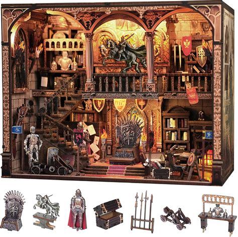 Miniature Book Nook Kit - DIY Tiny House with LED Light and Type-C Port ...