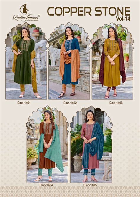 Copper Stone Vol 14 Ladies Flavour Viscose Dobby Readymade Pant Style ...