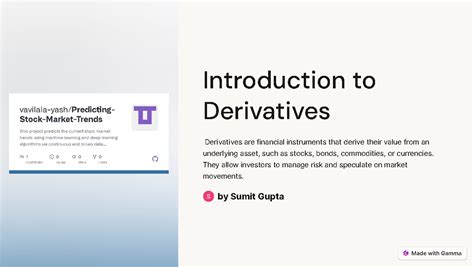 Introduction-to-Derivatives - Introduction to Derivatives Derivatives ...