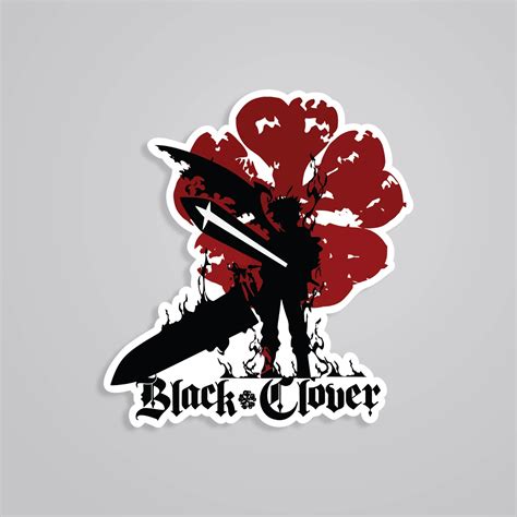 Asta in a demonic silhouette Anime Stickers