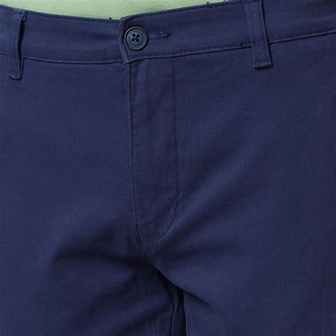 Parx Men Blue Low Rise Tapered Fit Solid Trouser – MyRaymond
