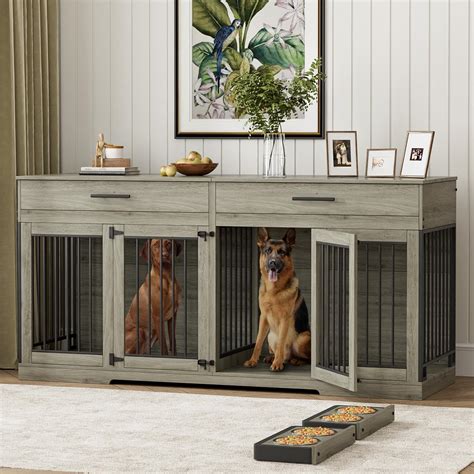 Amazon.com: Extra Large Dog Crate Furniture, Heavy Duty Dog Kennel ...