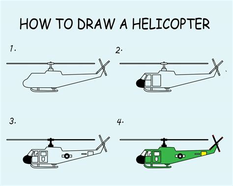 Helicopter Drawing For Kid