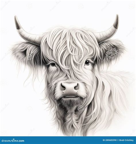 Highland Cow Calf Cute Illustration Stock Illustration - Illustration ...