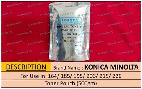 KONICA Toner Pouch & Developer - Konica Minolta 164/ 185/ 195/ 206/ 215 ...