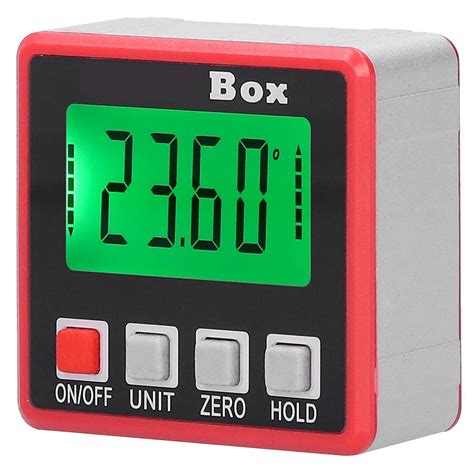 TenNuoDa Mini Digital inclinometer Box, 360 Degrees Digital Display ...