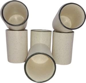 ASHA @ STORE (Pack of 6) made of Ceramic Glass Set Water/Juice Glass ...