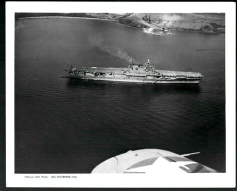 Aircraft Carrier USS Enterprise CV6 Official Navy Photograph 8" X 10 ...