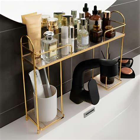 Punch-Free Desktop Storage Box Bathroom Sink Shelf Bathroom Countertop ...