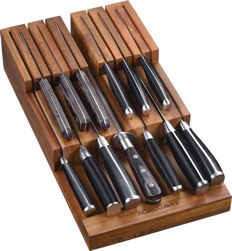 Amazon.com: Shun Drawer 7 Slot Kitchen Knife Tray, 18 x 7 x 2.25 inches ...