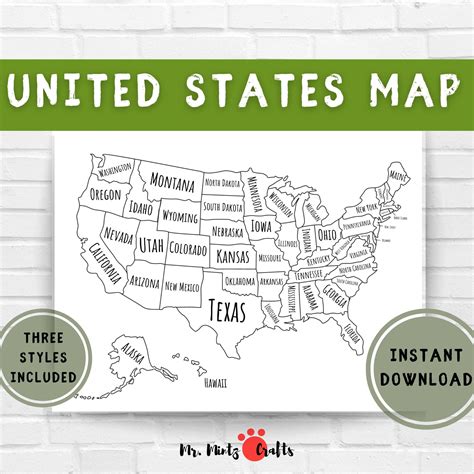 Usa Map Coloring Pages For Kids [2025]