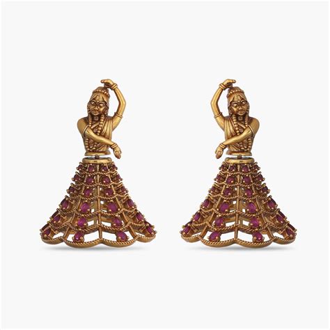 Shop Dancing Lady Antique Earrings From Tarinika | Indian Jewelry ...