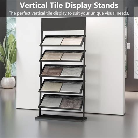 OMKUOSYA 2 Pack Tile Display Rack, 5-Tier Metal Storage Shelf India | Ubuy