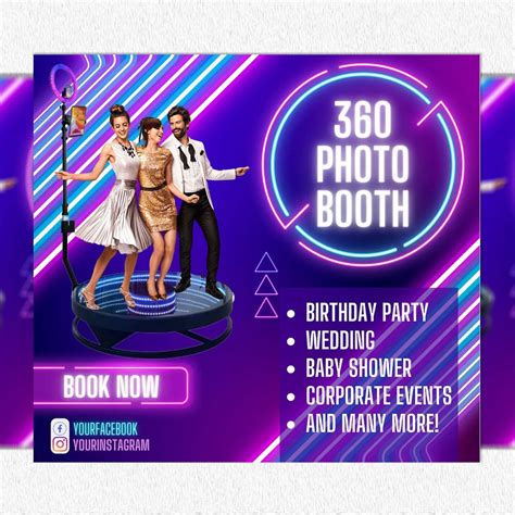 Buy 360 Photo Booth, 360 Photo Booth Flyer, Photo Booth Social Media ...