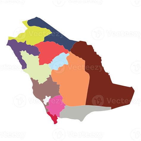 Saudi Arabia map. Map of Saudi Arabia in administrative regions ...