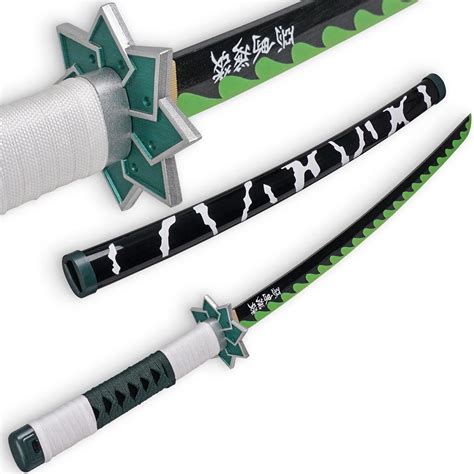 Buy ColdBlade Bamboo Demon Slayer Sword, Wooden Cosplay Anime Samurai ...