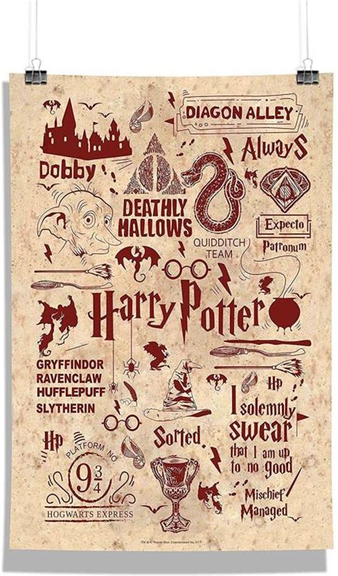 Harry Potter - Red Wall Poster Photographic Paper - Movies posters in ...