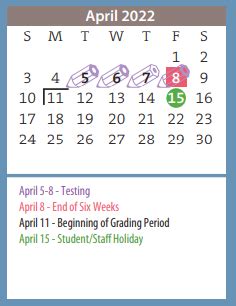 Sanborn Elementary - School District Instructional Calendar - Amarillo ...