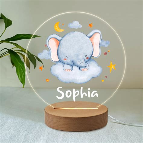 EDSG Personalised Night Light Gifts for Christmas Birthday Acrylic Baby ...