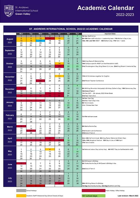 Academic Calendar St Andrews
