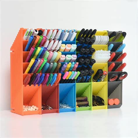 📥 These modular desktop organiser units have been specifically designed to print in "vase mode ...