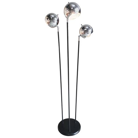 Pair Visor Chrome Swiss Floor Lamps by E.R. Nele Temde Leuchten at 1stDibs