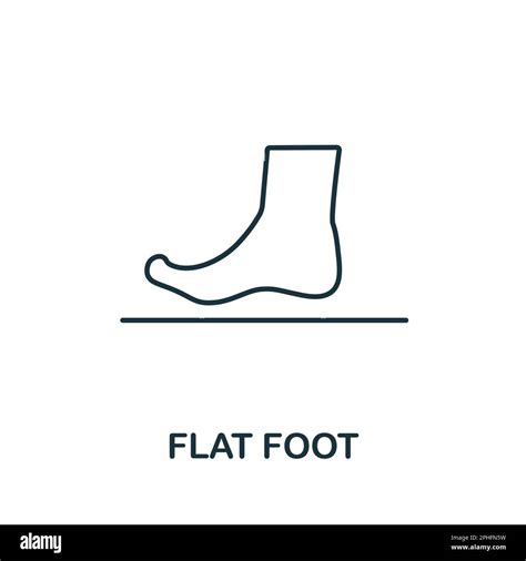 Flat Foot line icon. Monochrome simple Flat Foot outline icon for ...
