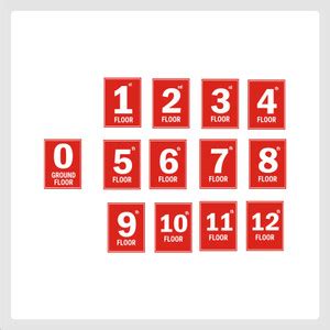 Mindcraftz G plus Twelve Floor Lift Lobby Staircase Floor Number Pack ...