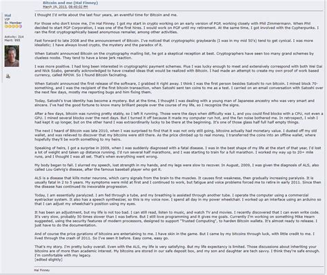 Bitcoin y yo. por Hal Finney | Ramon Quesada