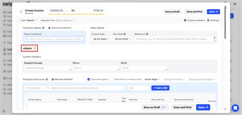 How to create Invoice from Customer Ledger on Web? - Customer - Swipe